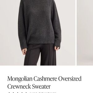 Mongolian Cashmere Oversized Crewneck Sweater
Medium 
New
Oversized